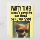 Search for cool cat birthday invitations Girls