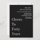 Search for 40th year invitations Simple
