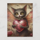 Recherche de coeur gris cartes postales Chat