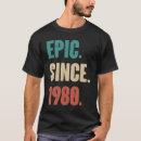 Search for 43rd birthday tshirts 1980