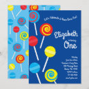 Search for candy 1st birthday invitations Party