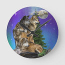 Recherche de loup et lune horloges Faune