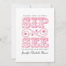 Search for sip n see invitations Pink