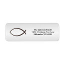 Search for jesus fish return address labels Christian