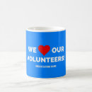 Search for volunteers mugs Thank you