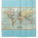 Search for world map shower curtains Vintage