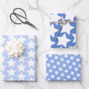 Search for blue and white stars wrapping paper Party