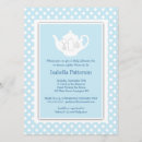 Recherche de teapot baby shower invitations Bleu