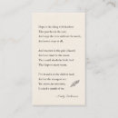Search for poem business cards Classic