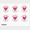 Recherche de jour de valentines autocollants Aquarelle