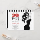 Search for flirty birthday invitations Black and white
