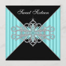 Search for turquoise sweet 16 invitations Blue