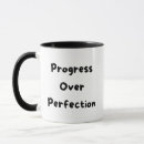 Search for progress not perfection mugs Growth mindset