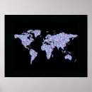 Search for blue world map posters Maps