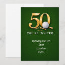 Search for golf 50th birthday invitations Green