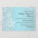Search for snowflake sweet 16 invitations Winter wonderland party