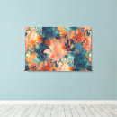 Search for teal abstract canvas prints Orange