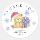 Search for winter woodland baby shower stickers Bear
