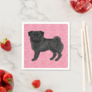 Search for black pug dog napkins Cute