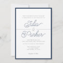 Search for navy blue border wedding invitations Typography