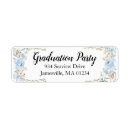 Search for blue graduation return address labels Graduate