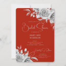 Search for red and silver bridal shower invitations Floral