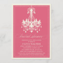 Search for chandelier bridal shower invitations Pink