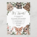 Search for forest friends baby shower invitations Bear fox raccoon deer