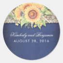 Search for sunflower on burlap wedding stickers Rustic