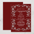 Search for red floral pattern invitations Vintage