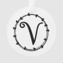 Search for letter v ornaments Initial