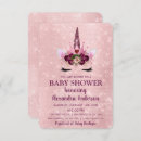 Search for unicorn princess baby shower invitations Pink