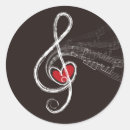 Search for musical notes stickers Black