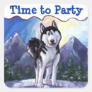 Search for husky dog stickers Black and white dog