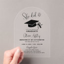 Search for she did it graduation invitations Black