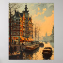 Search for amsterdam vintage travel posters Canal city
