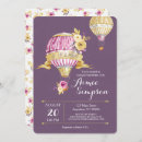 Search for purple hot air balloon baby shower invitations Floral