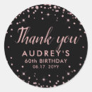 Search for 60th birthday thank you stickers Black