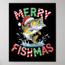 Recherche de pêcheur drôle posters Noël