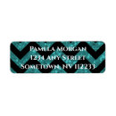 Search for teal glitter return address labels Elegant