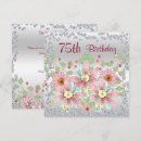 Search for 75th with diamonds birthday invitations Elegant