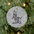 Search for gray cat ornaments For her