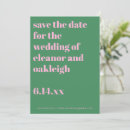 Search for green wedding save the dates Minimalist