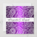 Search for purple paisley wedding invitations White