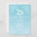 Search for rocking horse baby boy shower invitations Blue