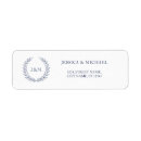 Search for beach wedding return address labels Navy blue