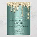 Search for mint green sweet 16 invitations Glitter