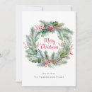 Search for watercolor wreath christmas cards Script typography