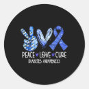 Search for diabetes cure stickers Peace