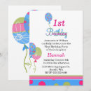 Recherche de ballons colorés invitations Girly
